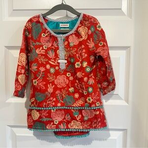 Hatley Girls Floral Tunic Dress - EUC